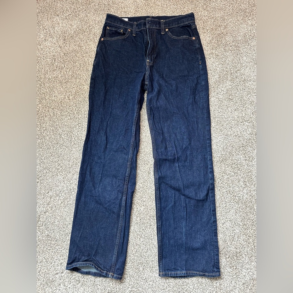 GAP Straight Leg Jeans - Dark Blue Denim